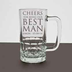 Cheers Best Man Personalised, Printed Pint Tankard